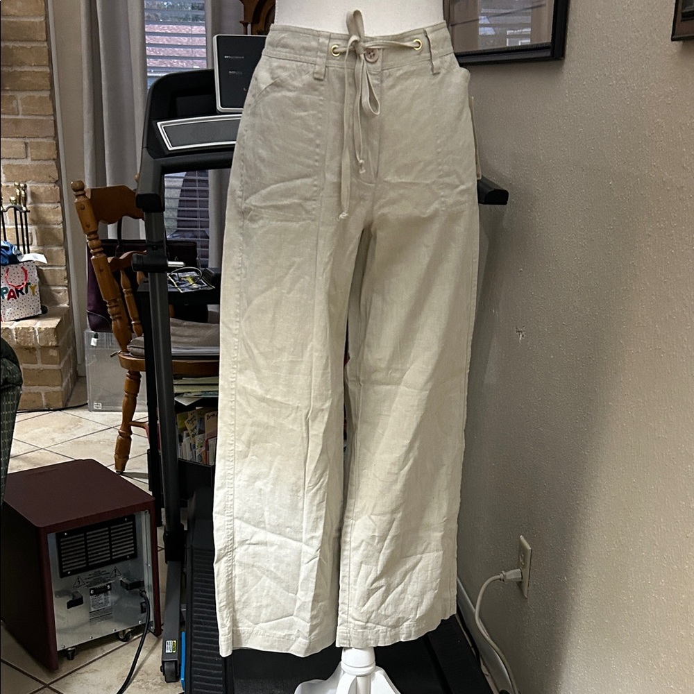 Jones New York Sport  Cream Wide-Leg Pants